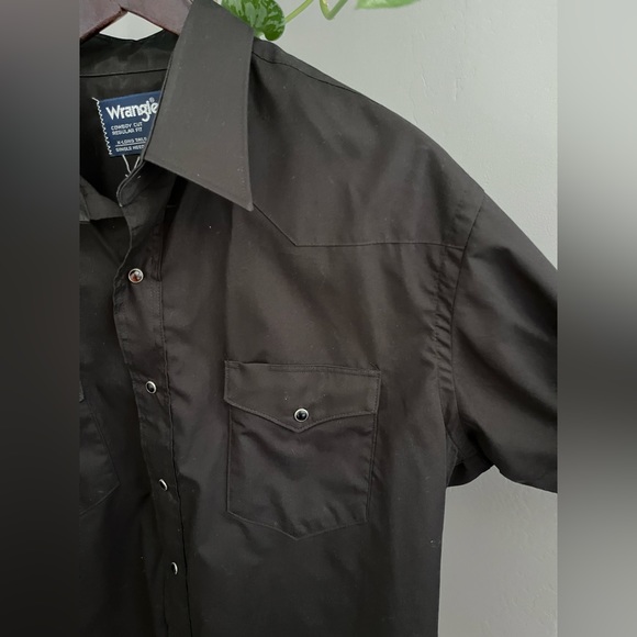 Wrangler Snap Button Black Shirt ~ XL - Picture 3 of 8